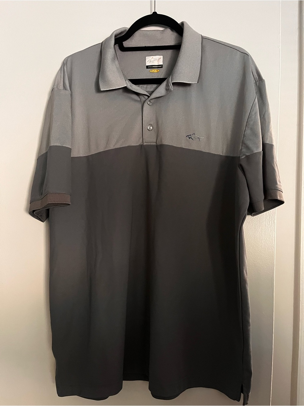 Greg Norman Collection Two-Tone Gray Polo